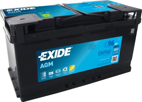Autobatéria EXIDE Start-Stop AGM 96Ah, 850A, 12V, EK960
