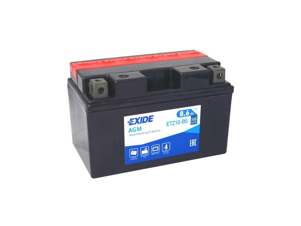 Motobatéria EXIDE BIKE Maintenance Free 8,6Ah, 12V, YTZ10-BS