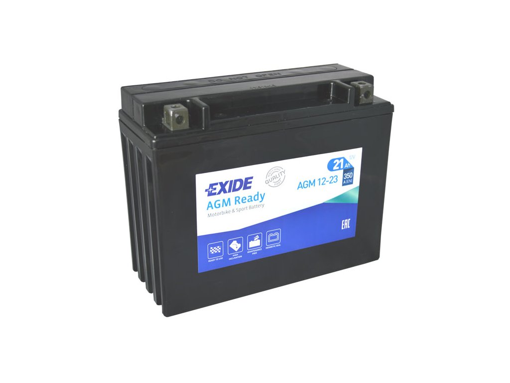 Motobatéria EXIDE BIKE Factory Sealed 21Ah, 12V, AGM12-23
