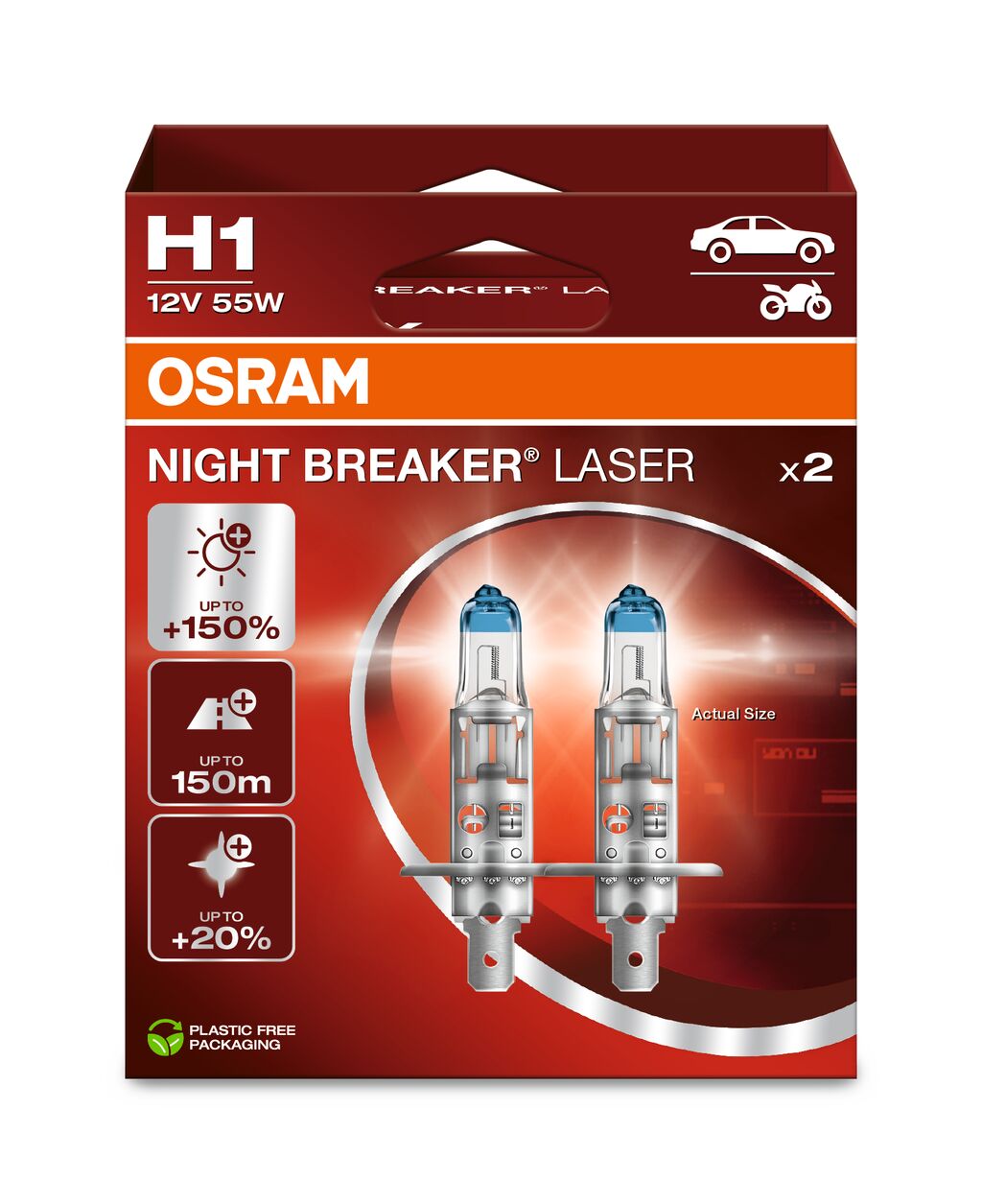 Osram Night Breaker Laser 64150NL-2HB H1 P14,5s 12V 55W 2ks
