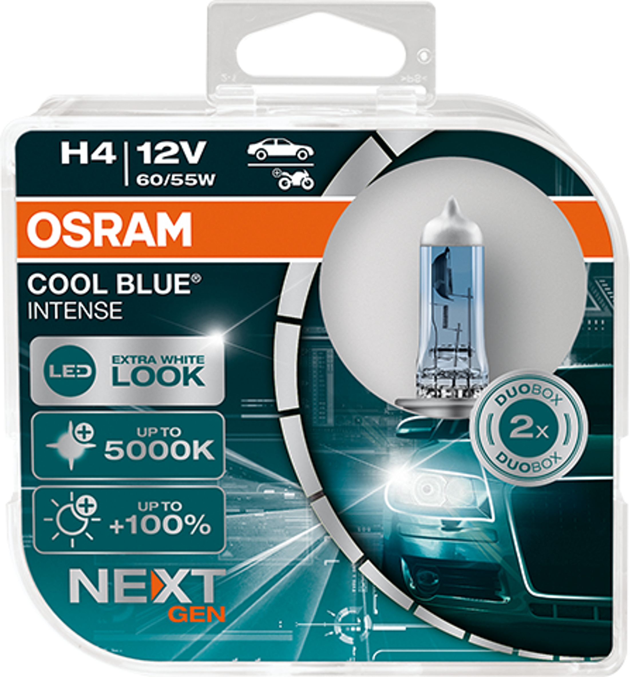 Osram Cool Blue Intense 64193CBN-HCB H4 P43t 12V 60/55W 2ks