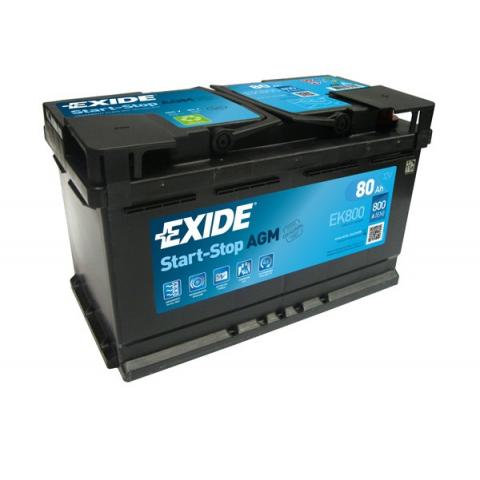 Autobatéria EXIDE Start-Stop AGM 80Ah, 800A, 12V, EK800