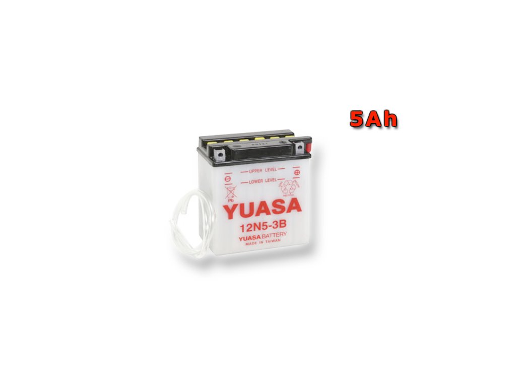Motobatéria YUASA 12N5-3B 5Ah, 12V