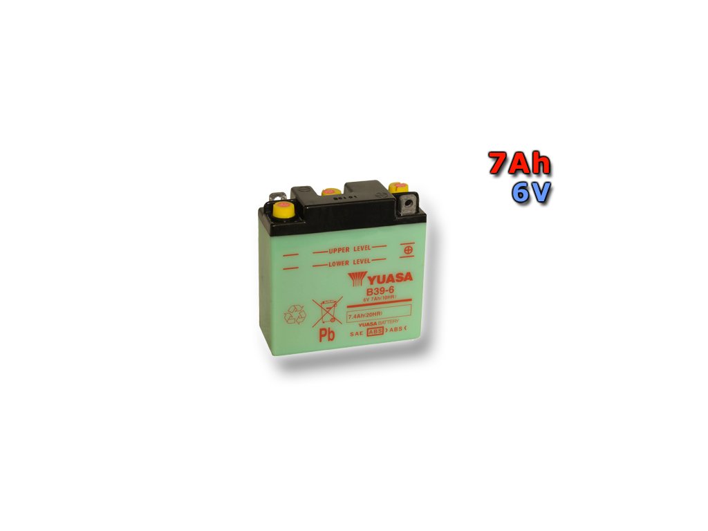 Motobatéria YUASA B39-6 7Ah, 6V