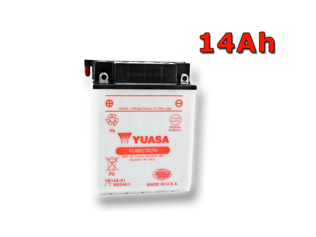 Motobatéria YUASA YB14A-A1 14Ah, 12V