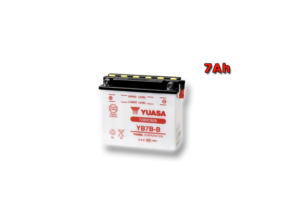 Motobatéria YUASA YB7B-B 7Ah, 12V