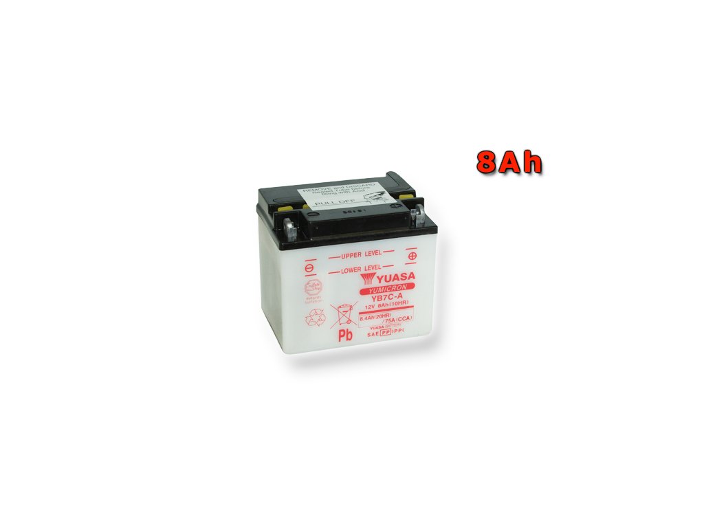 Motobatéria YUASA YB7C-A 8Ah, 12V