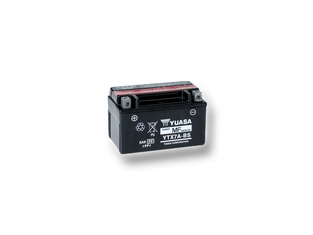 Motobatéria YUASA YTX7A-BS 6Ah, 12V