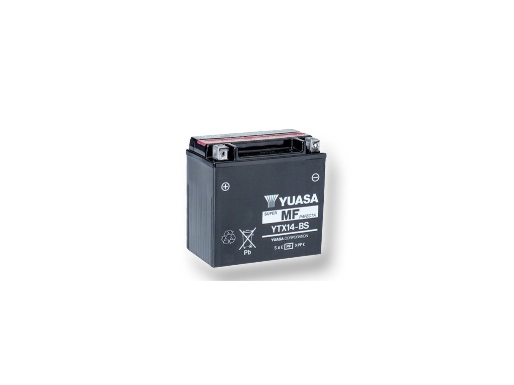 Motobatéria YUASA YTX14-BS 12Ah, 12V