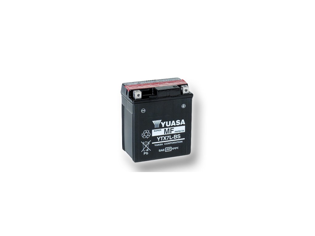 Motobatéria YUASA YTX7L-BS 6Ah, 12V