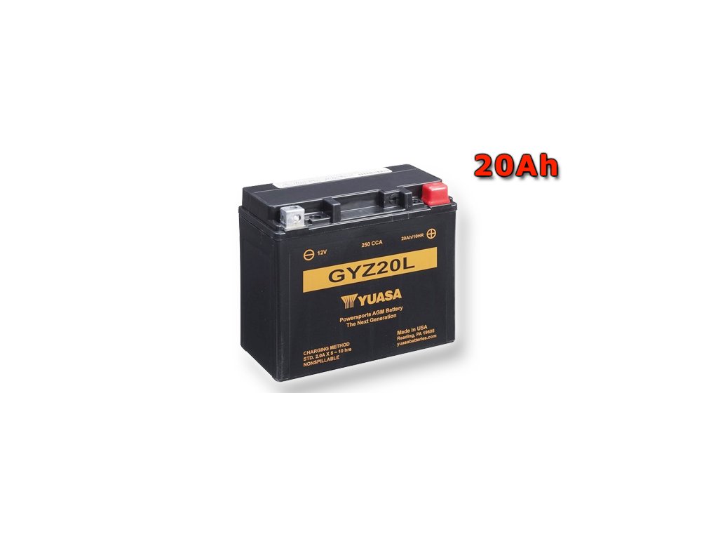 Motobatéria YUASA GYZ20L 20Ah, 12V