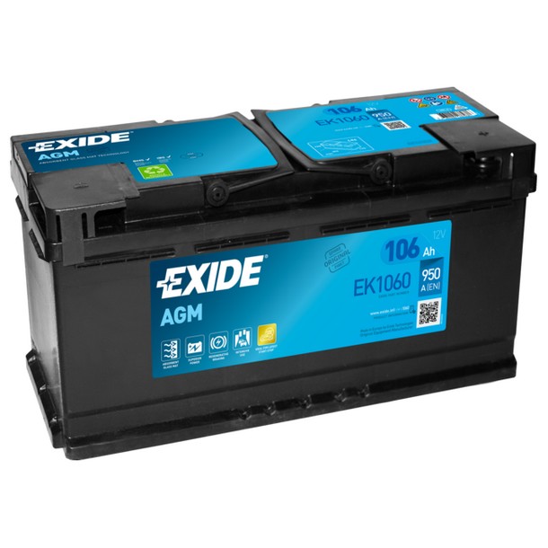 Autobatéria EXIDE Start-Stop AGM 106Ah, 950A, 12V, EK1060