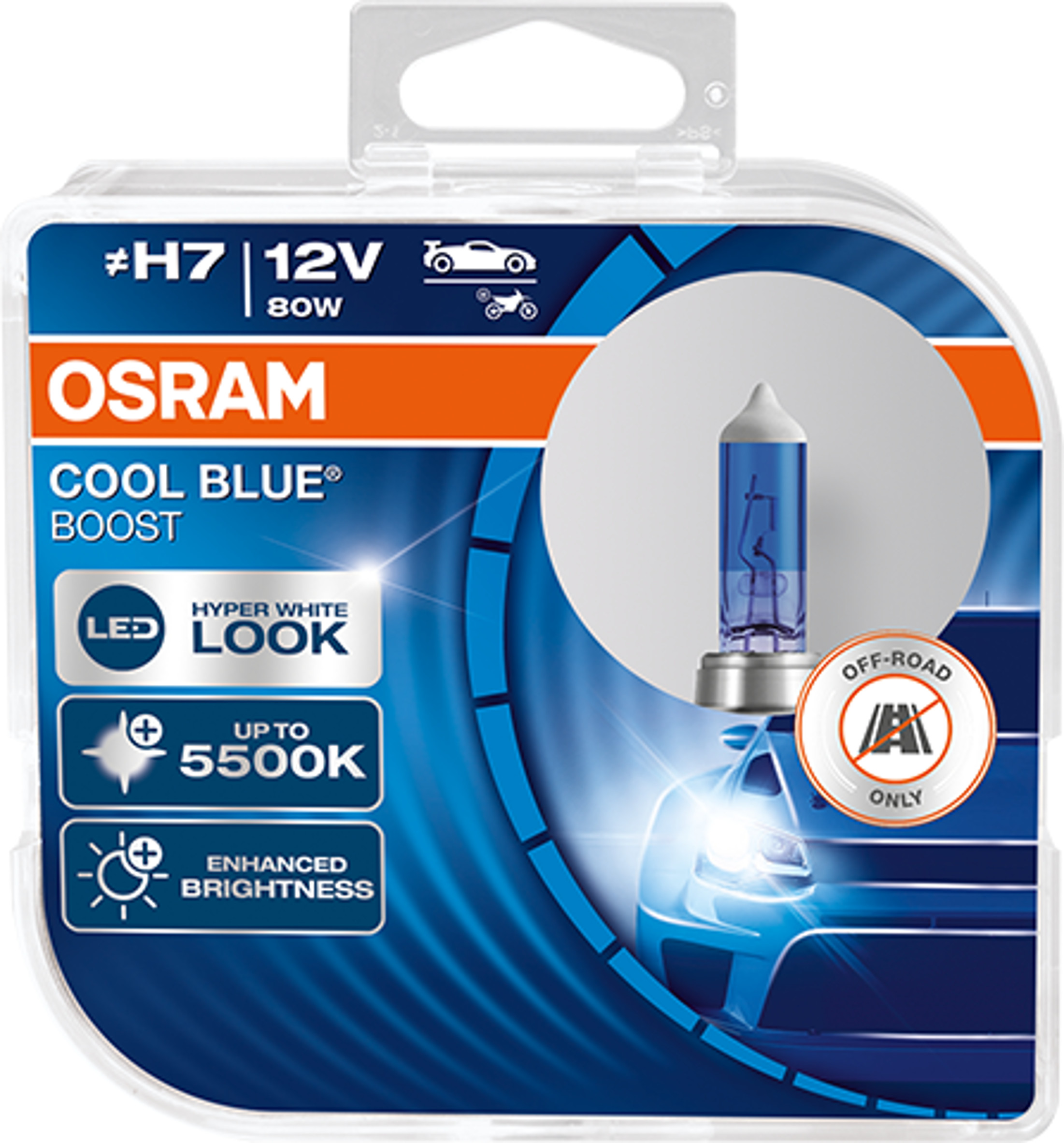 Osram Cool Blue Boost H7 800W 12V 2ks